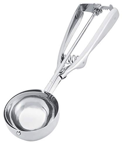 Cucchiaio per Gelato, Paletta per Biscotti Facile da Usare Cucchiaio Porzionatore Paletta in Acciaio Inossidabile con Rilascio a Grilletto per Purè di Patate Polpette (6CM)
