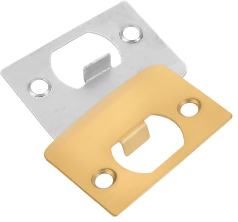 Artibetter 2pcs Door Latch Lock Accessory Strike Plate for Internal Door Catch Latch Bolt Reinforcement Plate