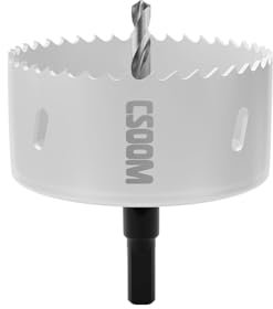 CSOOM Scie cloche M42 bi-métal 90 mm, blanche, pour outils de perçage dans le bois, le plastique, les plaques de plâtre et la tôle