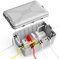 Wasserdichte Kabelbox IP54 wasserdichte Outdoor Outlet Covers, Kabel Qrganizer Box, Außenbereich Anschlusskästen, Kabelmanagement Box, Schützt Steckdosen, Stecker, Buchsen 32x21x13 cm, Grau