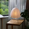 Mengjay Kreative Papier Tischlampe,Retro Reispapier Lampe Nachttischlampe,Tischleuchte Wohnzimmer Deko Lampe, E27 Schreibtischlampe Nachtlicht für Schlafzimmer (B)