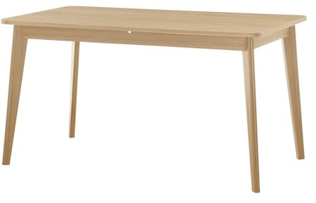 Furn.Design Esstisch in Scandi Eiche Küchentisch skandinavisch ausziehbar mit Einlegeplatte 140-180 x 90 cm, Isgard