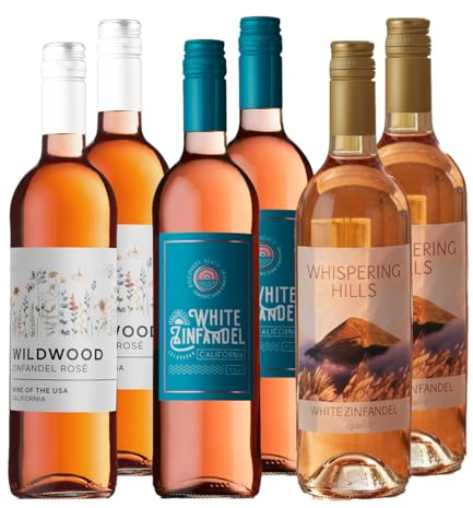 Secret Bottle Shop - White Zinfandel Rosé Wine Case Deal – Crisp & Fruity – 6 x 750ml