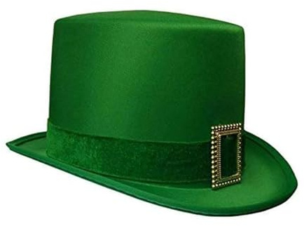 Dcfbkl Green Carnivals Irish Patricks Day Hut Irish National Decors Flat Top Erwachsene Unisex Karneval Party Grünes Top