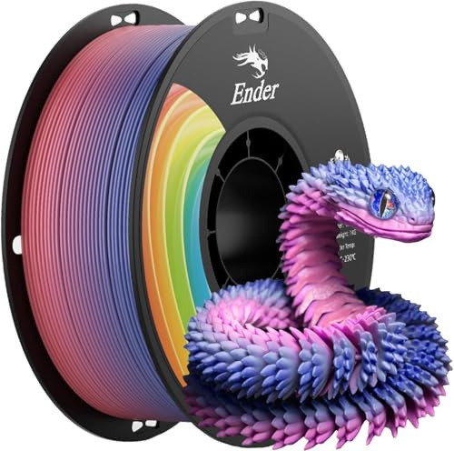 Creality Regenbogen PLA Filament 1,75 mm, 1 kg Spule PLA+ High Speed Farbverlauf 3D Druck Filament, ±0,02 mm Maßhaltigkeit, Optimiert für K1, K2, K1C