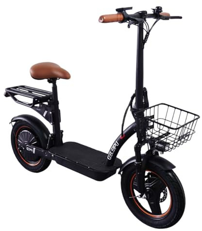 PVY E-Bike Klapprad Elektrofahrrad mit 14 Zoll Reifen, 48V 17.5Ah Akku für Lange Reichweite bis 100KM, 250W Motor mit Federung & Scheibenbremsen, klappbares City-Ebike für Pendler Senioren Erwachsene