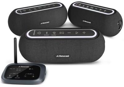 Venucast Harmony A2 - Wireless Auracast Speaker System for Background | Easy Everyday Setup, Reliable Performance and Comfortable Use