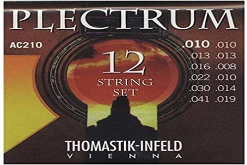 Thomastik Cordes Guitare acoustique Plectrum Acoustic Series Jeu AC210 Extra Light 12-string sans nickel