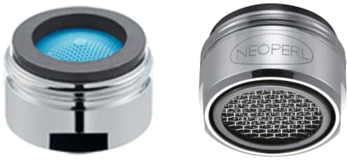 Schläfer 2100016, Neoperl Universal-Strahlregler Wasserhahn Luftsprudler M24, Perlator LongLife M24X1, Mischdüse für Armaturen, Weicher Stralstrahl klasse A Lit 13.5/min, mit Dichtung. x 1 Stück