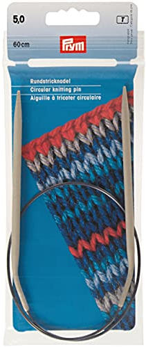Prym 211292 Rundstricknadeln ALU 60 cm 5,00 mm grau