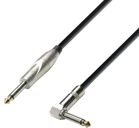 Adam Hall Cables 3 STAR IPR 0900 - Cable de Instrumento de Jack 6,3 mm mono a Jack 6,3 mm mono acodado 9 m