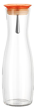 Bohemia Cristal 093 006 Carafe en Verre « Viva » avec Bec verseur Pratique 1 250 ML Orange