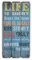 levandeo Wandbild Holzschild 60x30cm Life is Short - Kiss Love Smile - Shabby Vintage Holzbild Schild Wandschild Bild Holz Holztafel Dekoschild Wanddeko