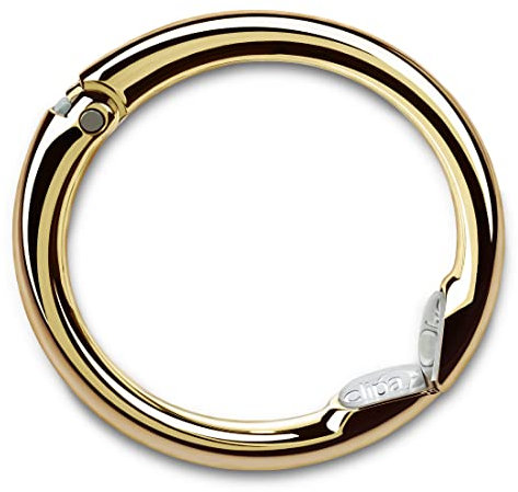 Clipa2 Handbag Hanger - The Ring That Opens into a Hook, Closes Automatically | Hangs Almost Anywhere in Just 10 mm of Space | Holds 15 kg Yet Weighs Only 47 g | 3 yr. Warranty | Polished Gold