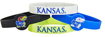 NCAA Kansas ccp-bc-283 – 25 braccialetto in silicone, pezzi, taglia unica, multicolore