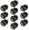 EG STARTS 10x 24mm Taster Eingebauter Mikroschalter Ersetzen für Sanwa OBSF-24 Taster Arcade Joystick Mame Jamma Games Schwarz Farben