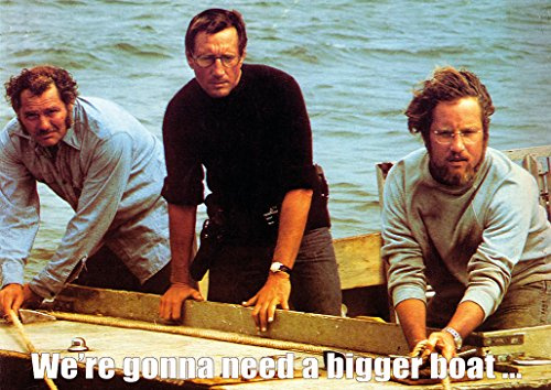 Poster – Jaws – Die Zähne des Meeres – Bigger Boat – 59 x 84 cm – Schild / Poster