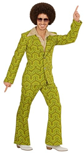 W WIDMANN MILANO Party Fashion - 70s Costume Groovy Style for Men, Disco, Carnival, Theme Parties