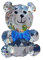 Tiere Glas Crystal Bear Miniaturfiguren Feng Shui Miniaturen Büro Ornamente Weihnachten Krippenfiguren Kunsthandwerk (Blau)