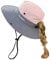 Kinder Faltbarer Sonnenhut Fischerhut Sommerhut UV Schutz Wanderhut Gartenhut Wasserdicht Outdoor Buschhut mit Verstellbare Kinnband Rosa