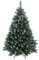 RS Trade 15013 Schneebaum 270 cm Weihnachtsbaum künstlich mit Schnee und Zapfen (Ø ca. 174 cm) ca. 1815 Spitzen, schwer entflammbarer Tannenbaum mit Schnellaufbau Klappsystem, inkl. Christbaum Ständer