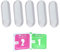 Sunlera 5 / 10PCS / Juego de Repuesto para Xiaomi Mi Banda 4 3 2 Película de protección Inteligente Nueva Pulsera Protector Completo de la Pantalla (con Accesorios, 5pcs)