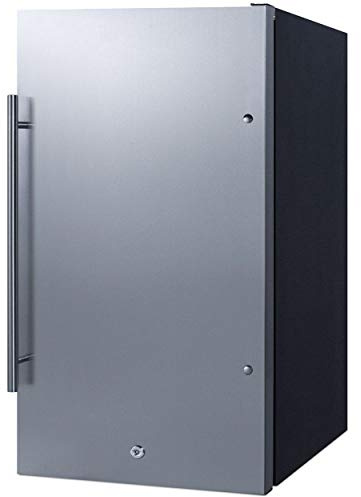 Summit 19” Refrigerator, Shallow Depth, Built-in, Outdoor Refrigerator, ENERGYSTAR, 3.13 cu.ft.Capacity, Stainless Steel- SPR196OS