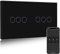 BSEED Interruptor de Pared WIFI,Interruptor Inteligente 3 Gang 1 Via +3 Gang 1 Via,Compatible con Alexa,Google Home,Control de APP y Función de Temporizador,Pantalla Táctil Nergo【Se necesita Neutro】