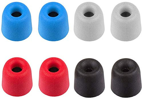 4 paia di cuscinetti di ricambio in memory foam per auricolari in-ear, diametro interno 4,5 mm (piccoli)