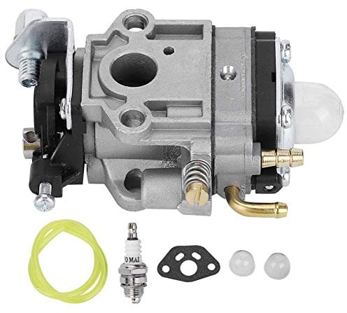 GAESHOW Vergaser für Motorsense 26cc 33cc, Rasenmäher Trimmer Vergaser Kit, 10mm Aluminium Freischneider Kettensäge Vergaser Kit mit Dichtung Schlauch Zündkerze Benzinfilter für 1E34F 1E36F TU26 TL26