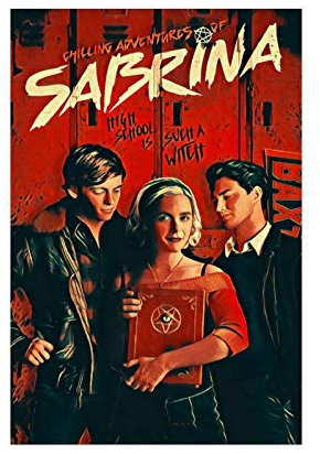 Kunstdruck auf Leinwand, Motiv Chilling Adventures of Sabrina, Vintage-Stil, 50 x 75 cm
