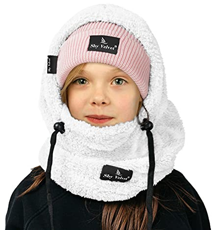 Shy Velvet Kinder Sturmhaube Winter, Warmen Skimaske Schalmütze für Jungen, Mädchen Fleece Balaclava, Multifunktional Gesichtsmaske, Winddicht Sturmmaske, Einheitsgröße