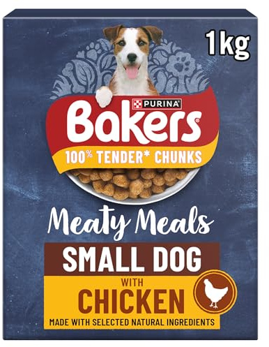 BAKERS Meaty Meals Small Adult Dry Dog Chicken 1kg (Pack of 5)