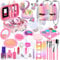 BEYAOBN Kit de Maquillaje Niñas, 31 Piezas Kit de Maquillaje para Niñas Lavable, Juego de Maquillaje Seguro y No Tóxico, Juguetes Niña de Maquillaje, Juguete de Maquillajepara Princesas 3 4 5+ Años