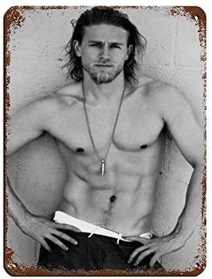 Schauspieler Charlie Hunnam 7 Retro-Poster Metall-Blechschild Chic Art Retro Eisen Malerei Bar Menschen Höhle Cafe Familie Garage Poster Wanddekoration 30 x 40 cm