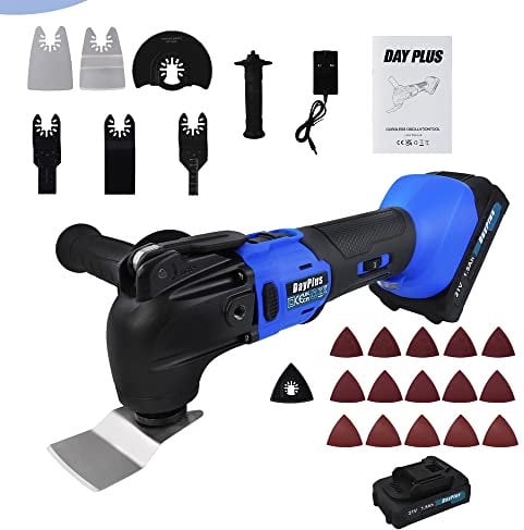 Cordless Multifunction Oscillating Tool - 2000 RPM Brushless Motor, 6 Variable Speeds, Quick Change System with 22 Accessories for Cutting, Sanding and Grinding
