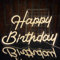PILOYINDE Happy Birthday Neon Schilder Acryl weiß USB LED Schriftzug Geburtstagsfeier Dekoration，Baby geburtstag Leuchtreklame，Wanddekoration LED Schilder