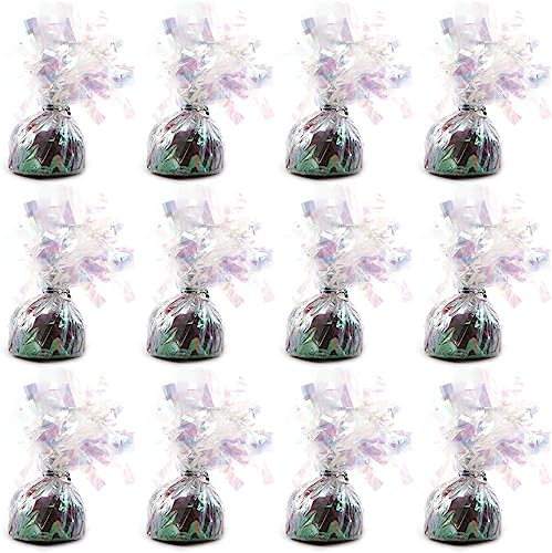 12 Stück Ballongewichte für Heliumballons Luftballons, Folie Ballon Beschwerer Ballongewicht für Hochzeit Geburtstag Party Ballons Dekoration (bunt)