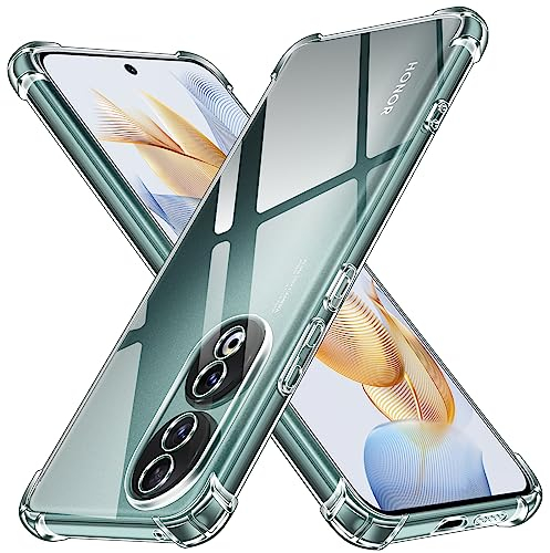 ivoler Klar Silikon Hülle für Honor 90 mit Stoßfest Schutzecken, Dünne Weiche Transparent Schutzhülle Flexible TPU Durchsichtige Handyhülle Kratzfest Case Cover