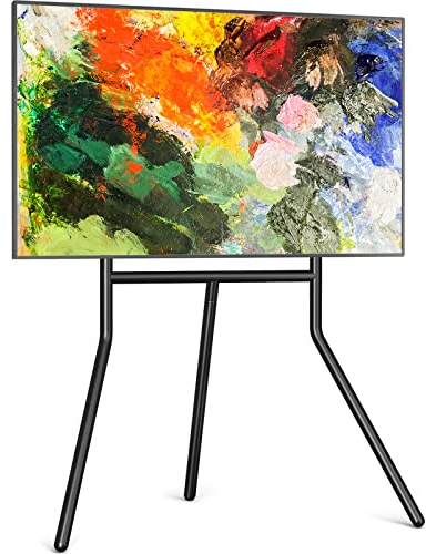RFIVER Easel TV Stand for 60-86 Inch TVs, Height Adjustable Floor Stand with Tripod Base - Max. VESA 600x400mm, Supports up to 68kg, Black