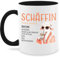 Tasse Tassen 325ml - Job & Beruf - Schäffin I Chefin Geschenk I Anführerin I Leiterin I Vorgesetzte I Lustig I Witzig I Weihnachten - 325 ml - Schwarz - kaffeebecher sprüche arbeit schaf haferl