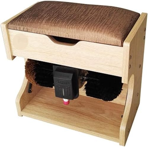 ARTSZY Lucidascarpe Elettrico, Lucidascarpe Elettrico Completamente Automatico, Lucidascarpe Elettrico for Hotel for Famiglie, Banche, luoghi pubblici (Color : Wood Color1)