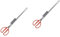 Ciieeo 2St Aal-Clip Lebensmittelgrill Brotzange Greifer Metallschere Clip im Scherendesign Aalzange aus Edelstahl schwer Kamin einstellen Klemme Werkzeug Rostfreier Stahl