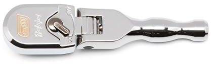 GEARWRENCH 3/8 Drive 120XP Full Polish Chrome Stubby Flex Head Teardrop Ratchet | 81212XP