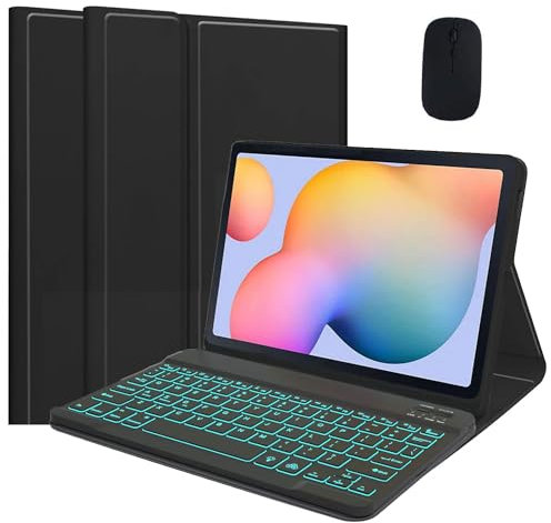 EHLCYS Funda con Teclado para Oneplus Pad 11,6 Pulgadas Lanzamiento 2023 Tableta, Teclado Español Ñ Inalámbrico Desmontable Retroiluminado De 7 Colores, Funda Ultrafina De PU con Ratón