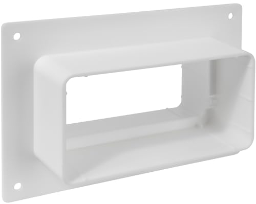 110x55mm Kanalverbinder mit Flansch - Wandflansch für Flachkanäle - Klima, Lüftung, Heizung, Kühlung