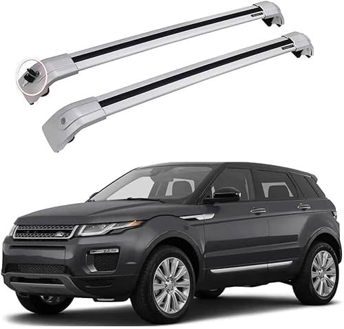 GuGuoZZ Aluminium Dachträger Relingträger für Range Rover Evoque 2011-2018 Dachgepäckträger für Fahrradträger Dachboxen Oder Als Skihalter