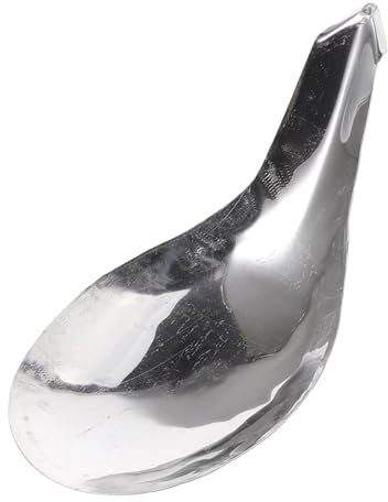 CRILSTYLEO Cucchiaio Di Cervello Di Tofu Cucchiaio Da Buffet Dell'hotel Pala Per Riso a Manico Corto Cucchiai Da Cucina Stoviglie Giapponesi Cucchiaio Filtro Olio Acciaio Inossidabile Silver