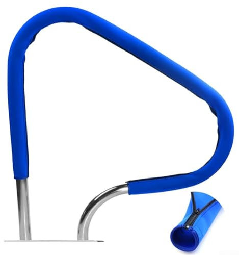 Pool Ladder Cover,8 Or 10Ft Non-Slip Ladder Cover Pool Fence Cover With Zipper Easy Installation For Pool Handrail Protector(8FT)