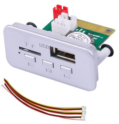 Tuesoa Bluetooth 5.0 MP3 WMA Ape Placa de Decodificación Audio para Automóvil USB TF Radio FM Módulo Manos Reproductor de MP3 para Altavoz 12V